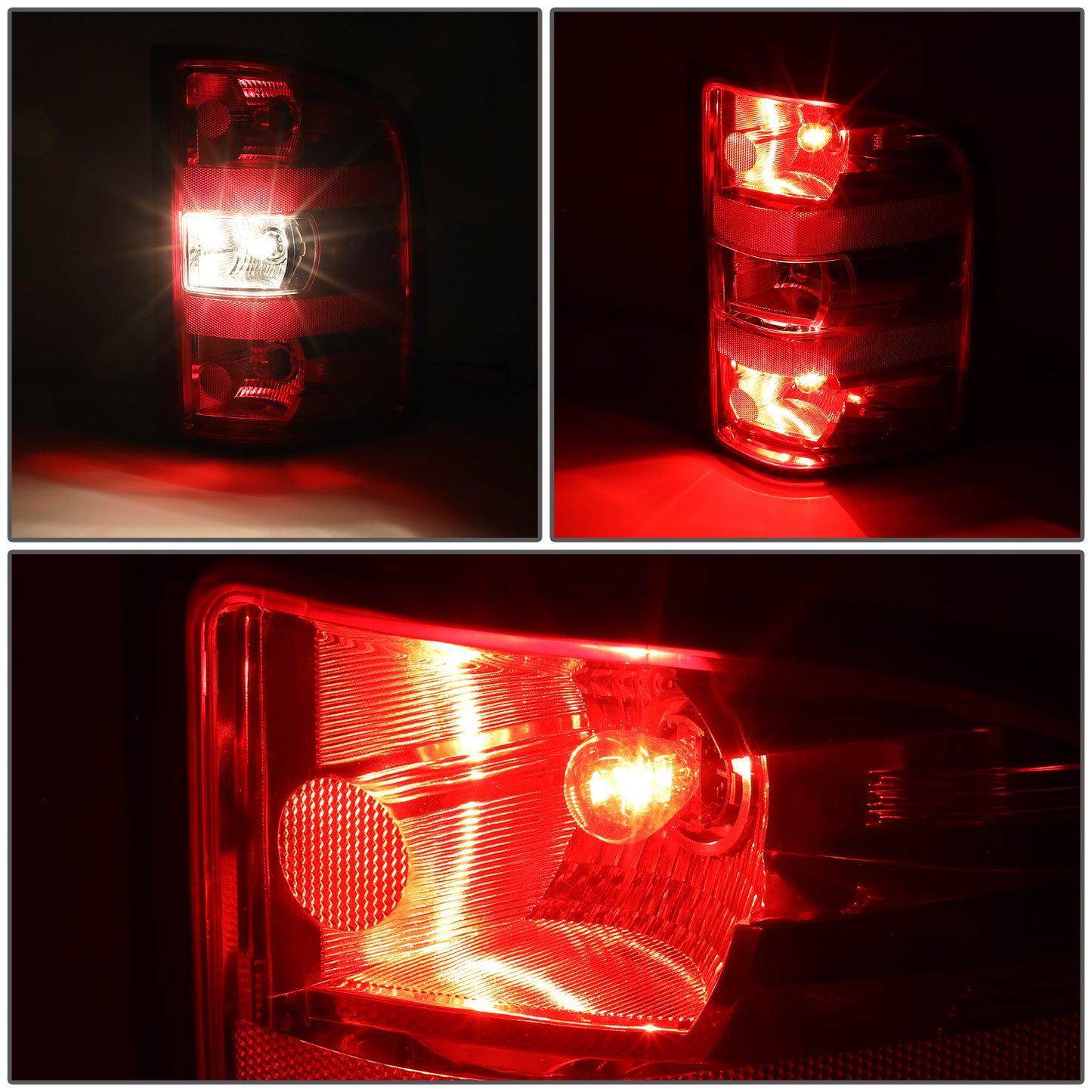 FAROS TRASEROS 07-13 CHEVY SILVERADO - RED+CLEAR - RIGHT