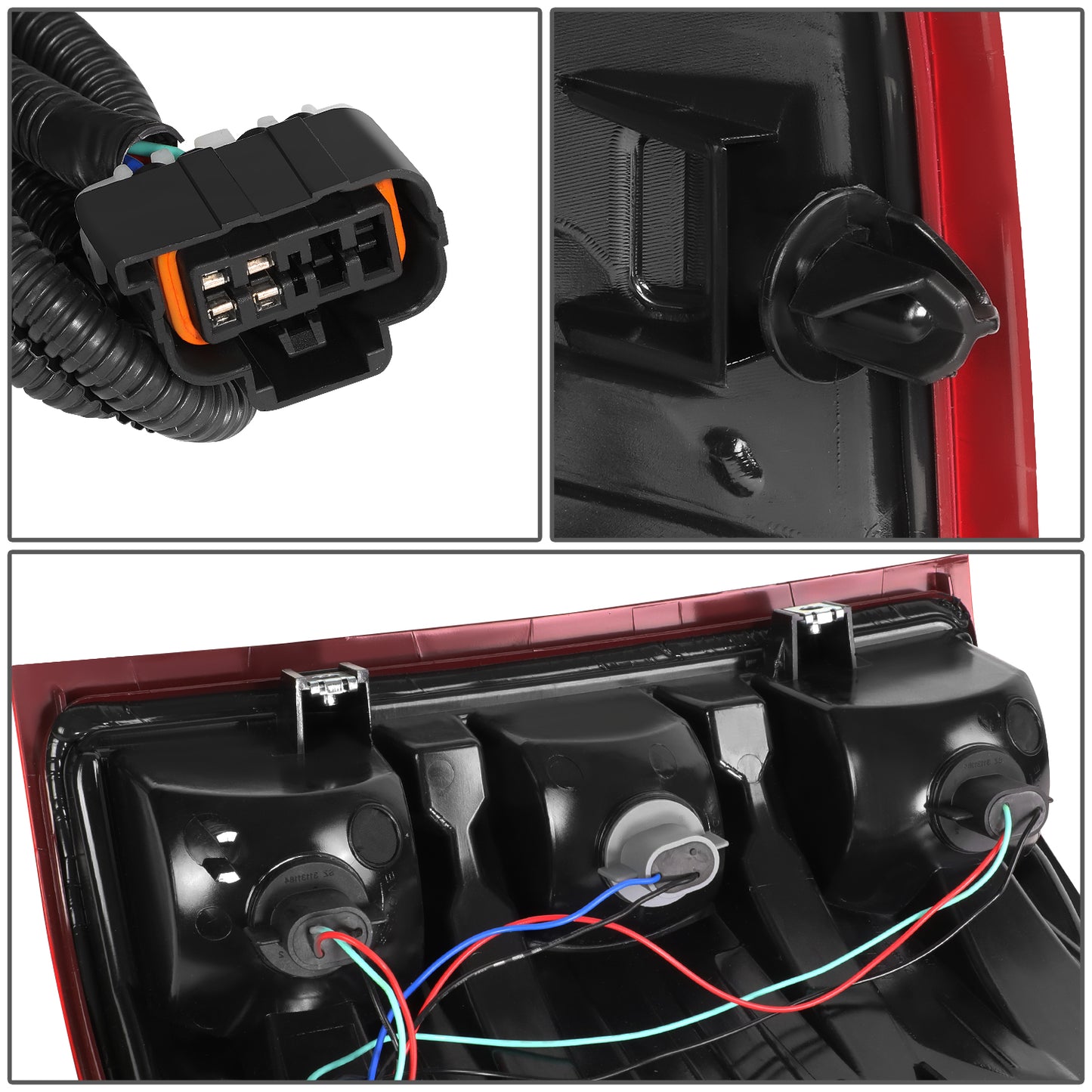 FAROS TRASEROS 07-13 CHEVY SILVERADO - RED+CLEAR - RIGHT