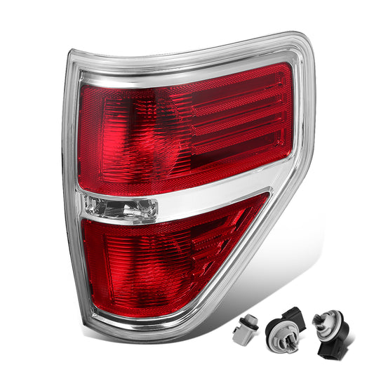 FAROS TRASEROS 09-14 FORD F-150 - LEFT - CHROME/RED