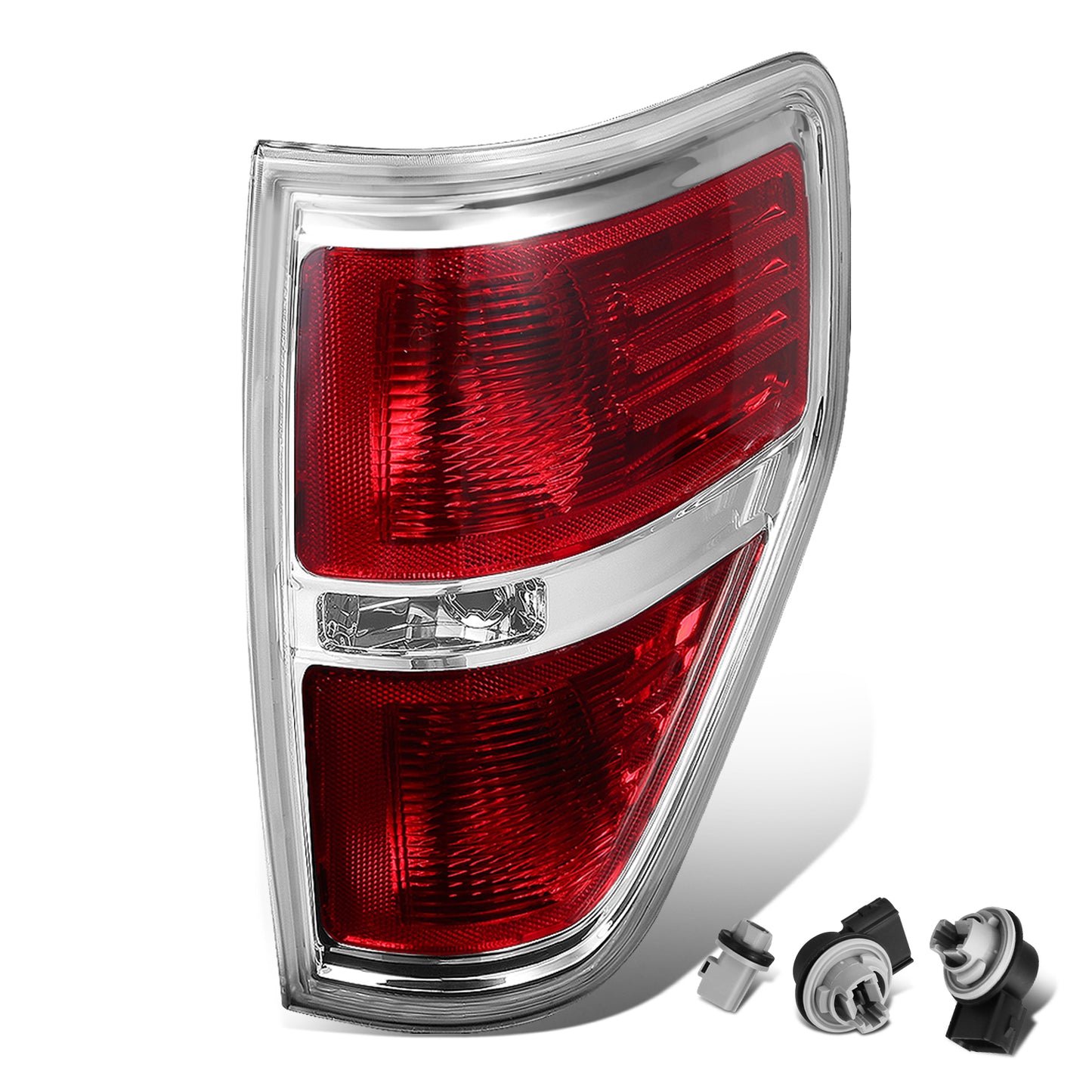 FAROS TRASEROS 09-14 FORD F-150 - LEFT - CHROME/RED
