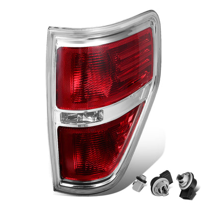 FAROS TRASEROS 09-14 FORD F-150 - LEFT - CHROME/RED