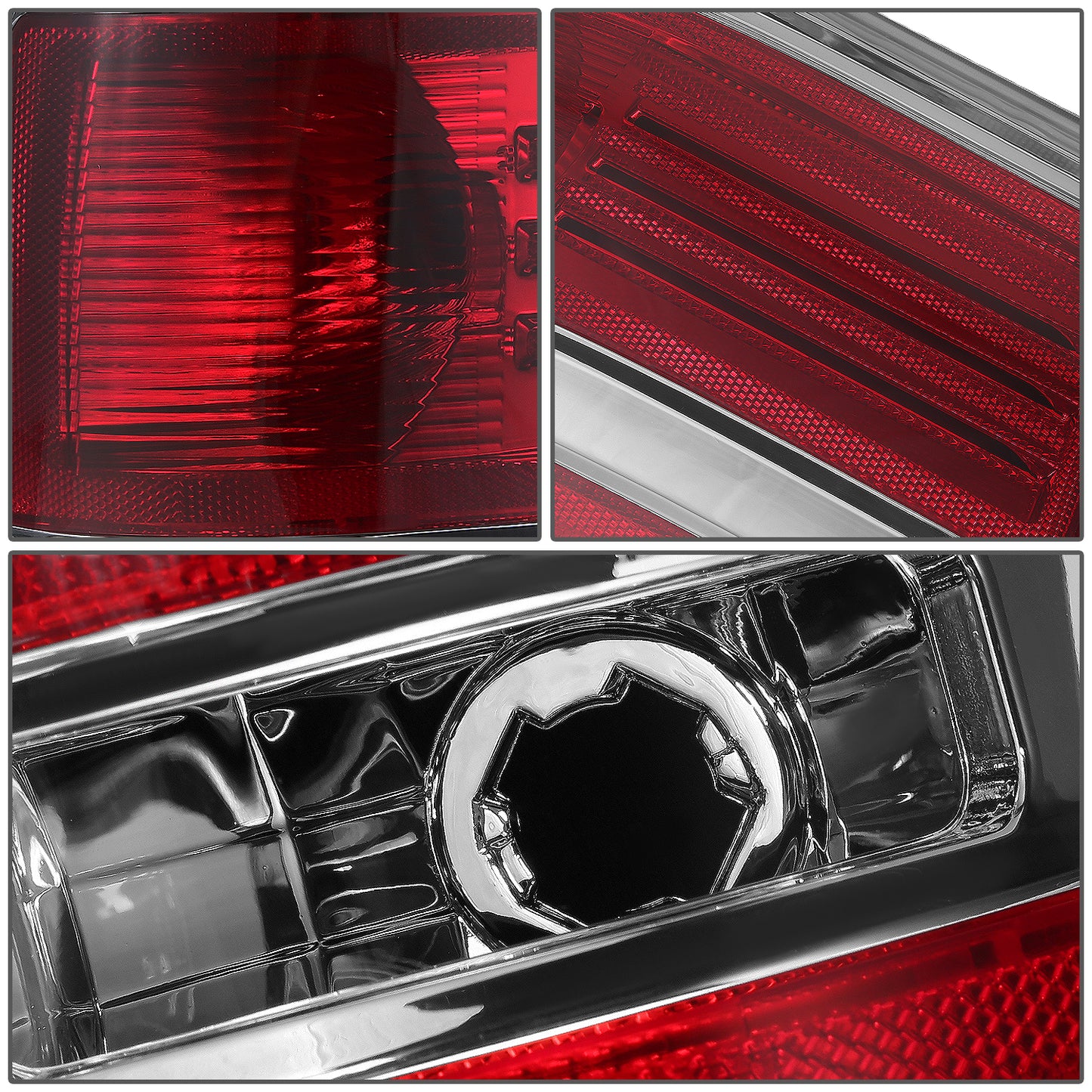 FAROS TRASEROS 09-14 FORD F-150 - LEFT - CHROME/RED