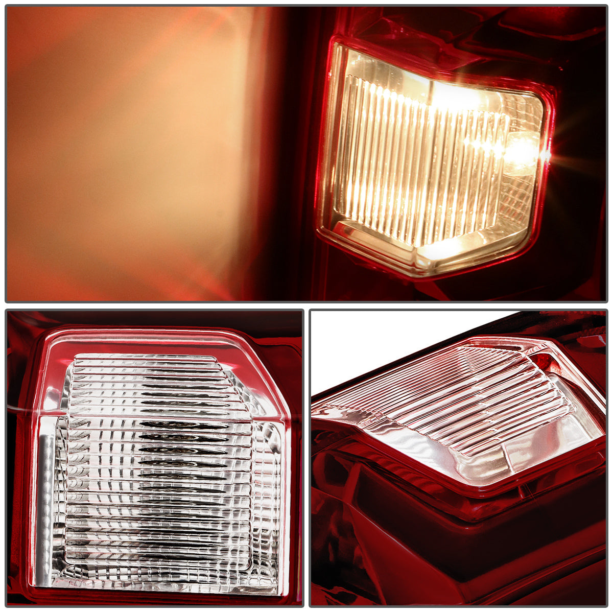 FAROS TRASEROS 19-24 CHEVY SILVERADO 1500 - FITS MODELS WITH FACTORY INCANDESCENT TAIL LIGHT ONLY - LED - DARK RED