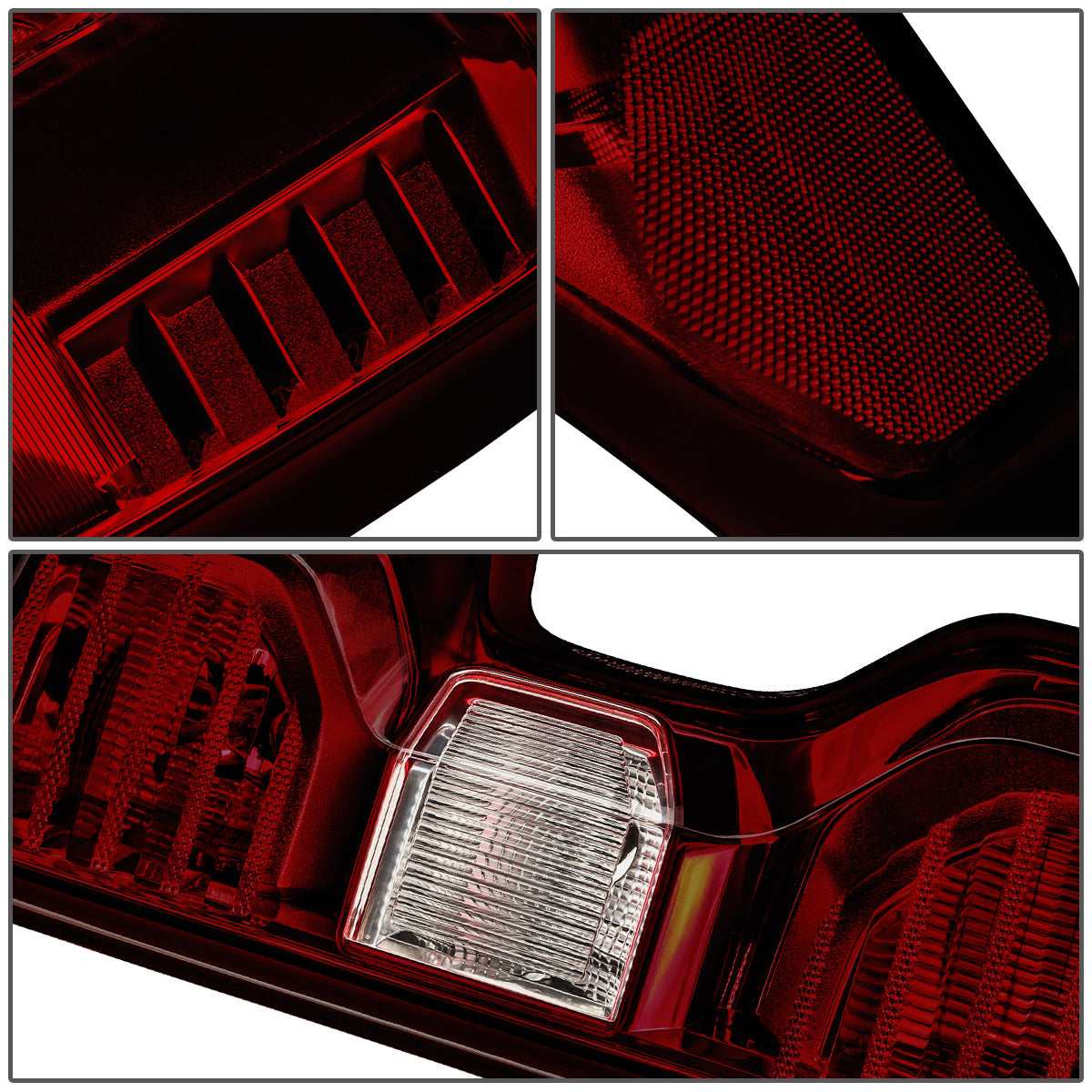 FAROS TRASEROS 19-24 CHEVY SILVERADO 1500 - FITS MODELS WITH FACTORY INCANDESCENT TAIL LIGHT ONLY - LED - DARK RED