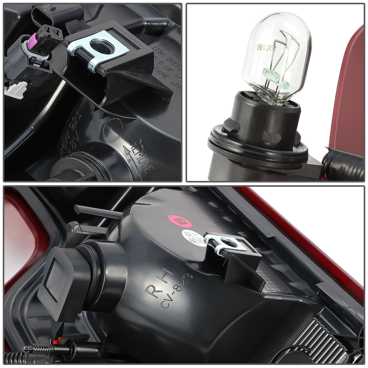 FAROS TRASEROS 19-24 CHEVY SILVERADO 1500 - FITS MODELS WITH FACTORY INCANDESCENT TAIL LIGHT ONLY - LED - RED