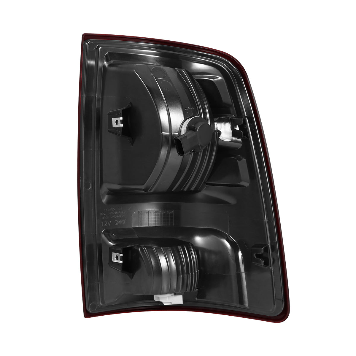 FAROS TRASEROS 09-10 DODGE RAM 1500 / 2010 RAM 2500, 3500 / 11-18 RAM 1500, 2500, 3500 / 19-22 RAM 1500 CLASSIC - FITS MODELS WITH FACTORY HALOGEN TAIL LIGHTS ONLY - DOES NOT FIT MODELS WITH FACTORY LED TAIL LIGHTS - LED - PAIR - DARK RED