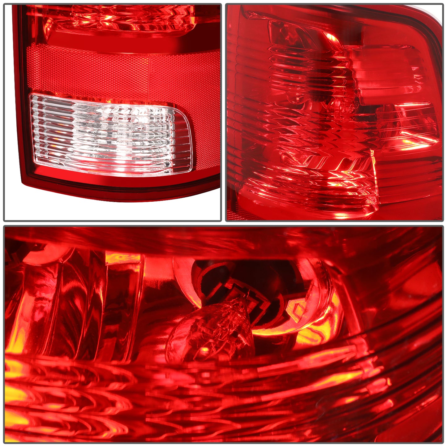 FAROS TRASEROS 09-10 DODGE RAM 1500 / 2010 RAM 2500, 3500 / 11-18 RAM 1500, 2500, 3500 / 19-22 RAM 1500 CLASSIC - FITS MODELS WITH FACTORY HALOGEN TAIL LIGHTS ONLY - DOES NOT FIT MODELS WITH FACTORY LED TAIL LIGHTS - LED - RIGHT - RED
