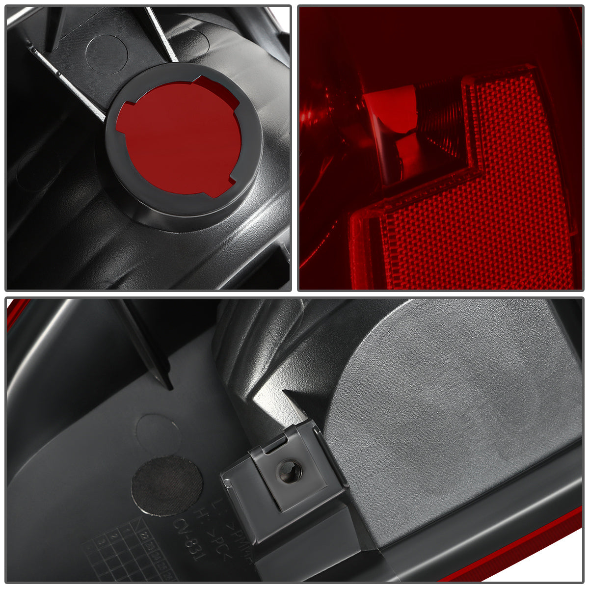 FAROS TRASEROS 04-12 CHEVROLET COLORADO / 04-12 GMC CANYON - DARK RED LENS - 1SETS IN ONE BOX(INCLUDE 1PC LEFT AND 1PC RIGHT)