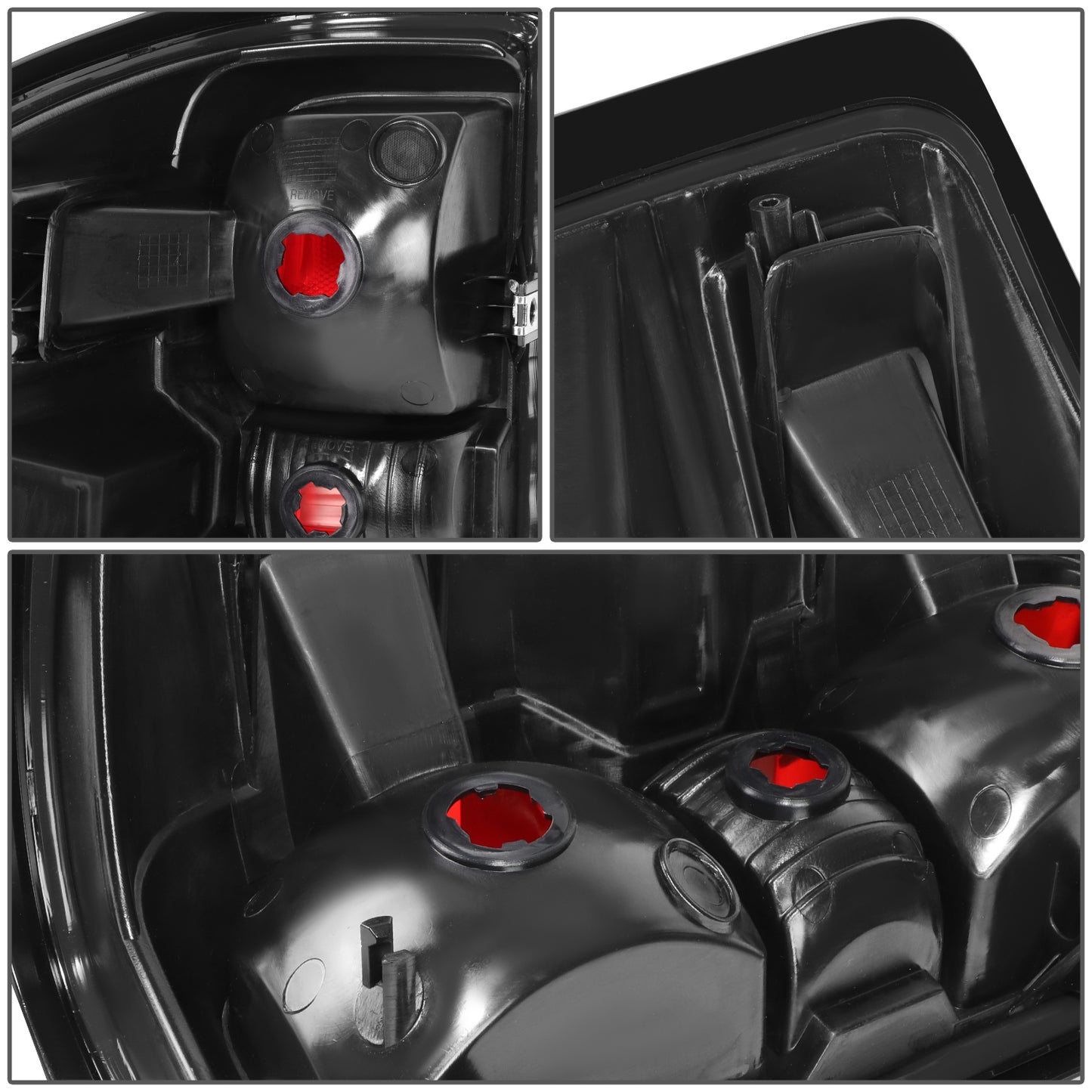FAROS TRASEROS 14-19 CHEVY SILVERADO 1500 / 15-19 SILVERADO 2500HD, 3500HD, GMC SIERRA 3500HD WITH DUALLY WHEELS / 2019 SILVERADO 1500 LD - FITS MODELS WITHOUT FACTORY LED TAIL LIGHTS - LED - RIGHT - RED