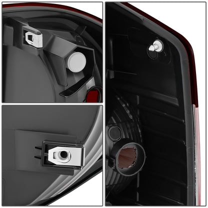 FAROS TRASEROS TY-822DKR - FITS 14-21 TOYOTA TUNDRA - SIDE TAIL LIGHT - DARK RED+CLEAR LENS - NO LAMP HOLDER, NO BULB - LEFT+ RIGHT - 2PCS