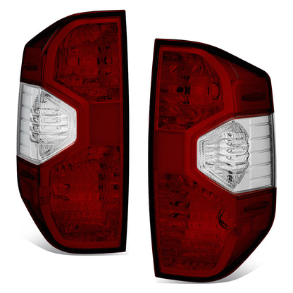 FAROS TRASEROS TY-822DKR - FITS 14-21 TOYOTA TUNDRA - SIDE TAIL LIGHT - DARK RED+CLEAR LENS - NO LAMP HOLDER, NO BULB - LEFT+ RIGHT - 2PCS