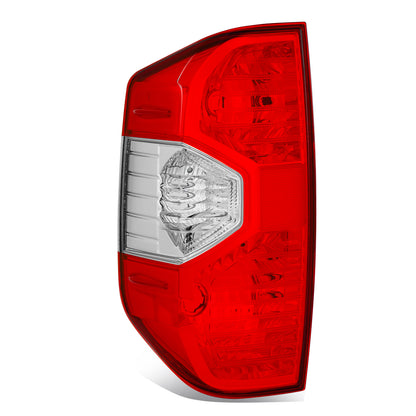 FAROS TRASEROS TY-822-L - FITS 14-21 TOYOTA TUNDRA - PASSENGER RIGHT SIDE - TAIL LIGHT REPLACEMENT (FITS: TOYOTA TUNDRA) - RED+CLEAR LENS - NO LAMP HOLDER, NO BULB - JUST ONE PC LEFT SIDE