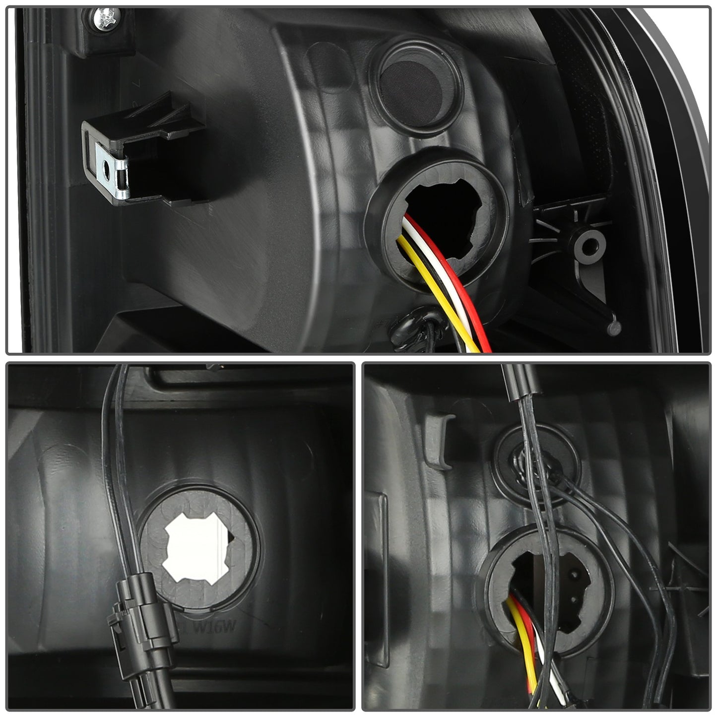 FAROS TRASEROS 15-22 CHEVY COLORADO - BLACK LED TAIL LIGHTS BRAKE LAMPS - LED LIGHT TUBE REPLACEMENT - DRIVER & PASSENGER - FULL CLEAR LENS