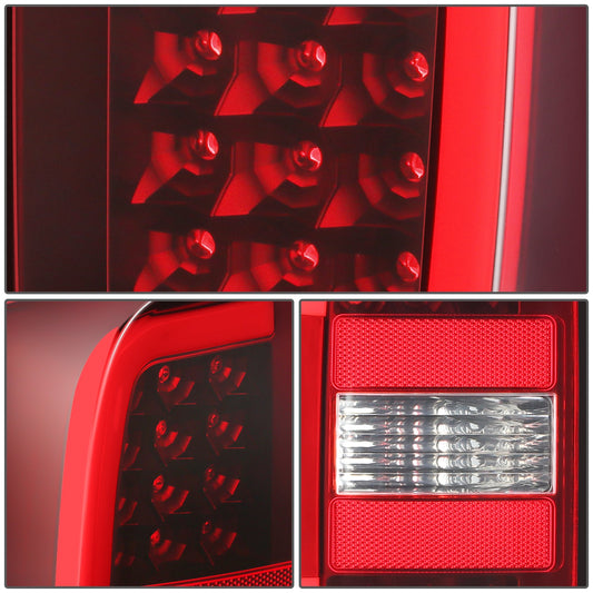 FAROS TRASEROS 15-22 CHEVY COLORADO - BLACK LED TAIL LIGHTS BRAKE LAMPS - LED LIGHT TUBE REPLACEMENT - DRIVER & PASSENGER - RED+CLEAR LENS