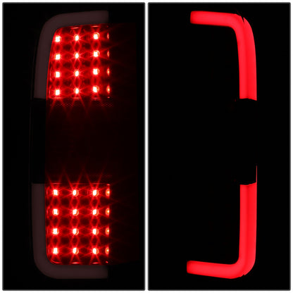 FAROS TRASEROS 15-22 CHEVY COLORADO - BLACK LED TAIL LIGHTS BRAKE LAMPS - W/LED LIGHT TUBE REPLACEMENT - DRIVER & PASSENGER - SMOKE+CLEAR LENS