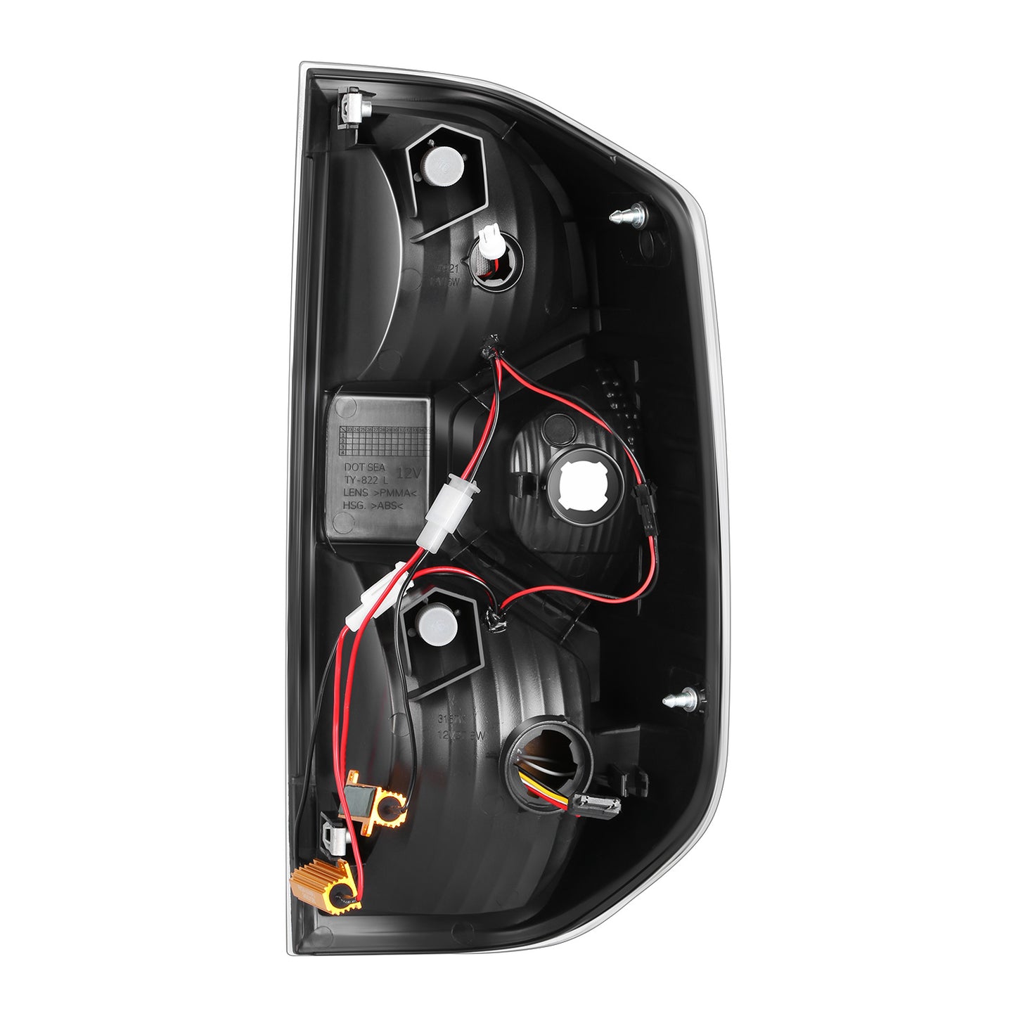 FAROS TRASEROS 14-21 TOYOTA TUNDRA PICKUP - BLACK HOUSING - LED TUBE TAIL LIGHTS BRAKE LAMPS SET REPLACEMENT - LEFT+RIGHT - FULL CLEAR LENS