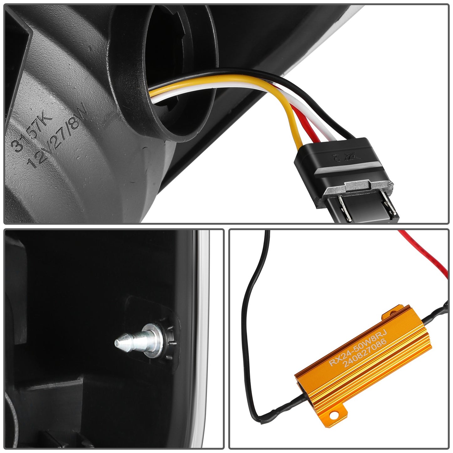 FAROS TRASEROS 14-21 TOYOTA TUNDRA PICKUP - BLACK HOUSING - LED TUBE TAIL LIGHTS BRAKE LAMPS SET REPLACEMENT - LEFT+RIGHT - FULL CLEAR LENS