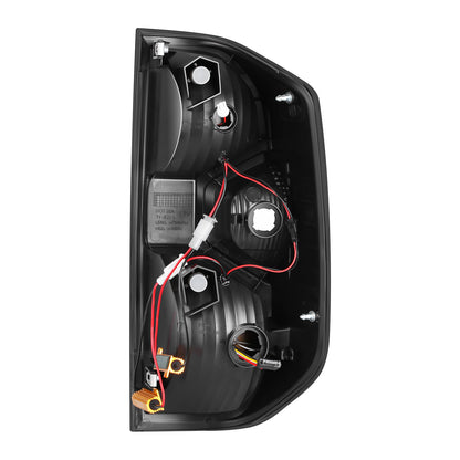 FAROS TRASEROS 14-21 TOYOTA TUNDRA PICKUP - BLACK HOUSING - LED TUBE TAIL LIGHTS BRAKE LAMPS SET REPLACEMENT - LEFT+RIGHT - SMOKE+CLEAR LENS
