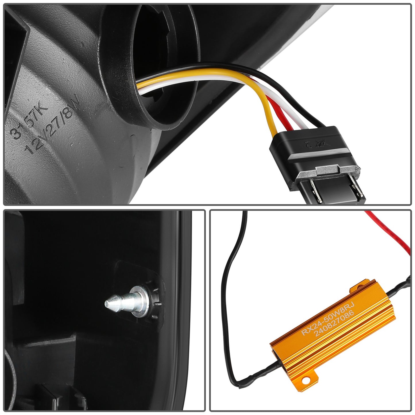 FAROS TRASEROS 14-21 TOYOTA TUNDRA PICKUP - BLACK HOUSING - LED TUBE TAIL LIGHTS BRAKE LAMPS SET REPLACEMENT - LEFT+RIGHT - SMOKE+CLEAR LENS