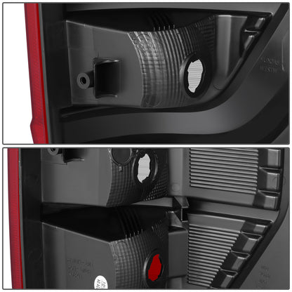 FAROS TRASEROS 21-23 FORD F150 XL - DARK RED / CLEAR LENS - LEFT - NO WIRE NO BULB
