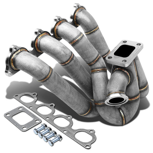 TURBO MANIFOLD TURBO MANIFOLD - SS - HONDA B-SERIES TOP-MOUNT - T3 FLANGE - 60MM V-BAND WASTEGATE - NON-POLISHED