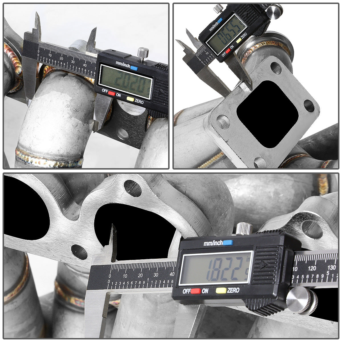 TURBO MANIFOLD TURBO MANIFOLD - SS - HONDA B-SERIES TOP-MOUNT - T3 FLANGE - 60MM V-BAND WASTEGATE - NON-POLISHED