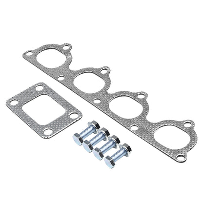 TURBO MANIFOLD TURBO MANIFOLD - SS - HONDA B-SERIES TOP-MOUNT - T3 FLANGE - 60MM V-BAND WASTEGATE - NON-POLISHED