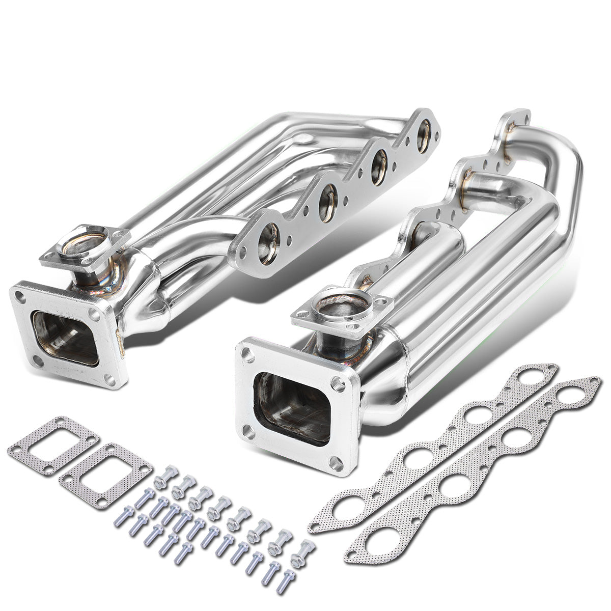 TURBO MANIFOLD TURBO MANIFOLD - SS - 66-95 CHEVY / 66-95 GMC 366, 396, 402, 427, 454 ENGINES - 46MM WASTEGATE PORTS - T4 TURBOS FLANGE