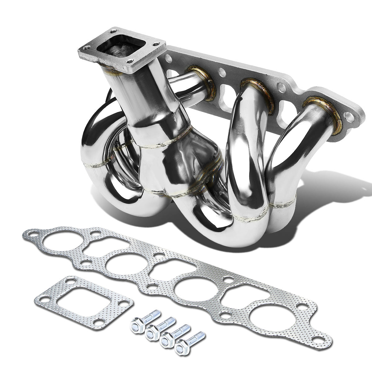 TURBO MANIFOLD TURBO MANIFOLD - SS - 00-04 FORD FOCUS ZETEC ZX3 / ZX5 2.0L - T3 FLANGE - 35 / 38MM WG