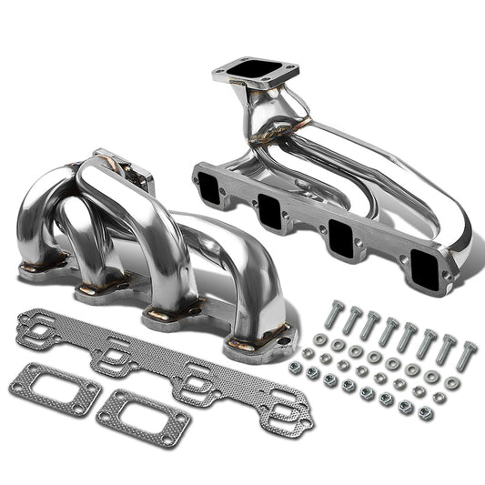 TURBO MANIFOLD TURBO MANIFOLD - SS - 87-94 FORD MUSTANG 5.0L OHV - TOP MOUNT - TWIN TURBO - T3 FLANGE - I8-5