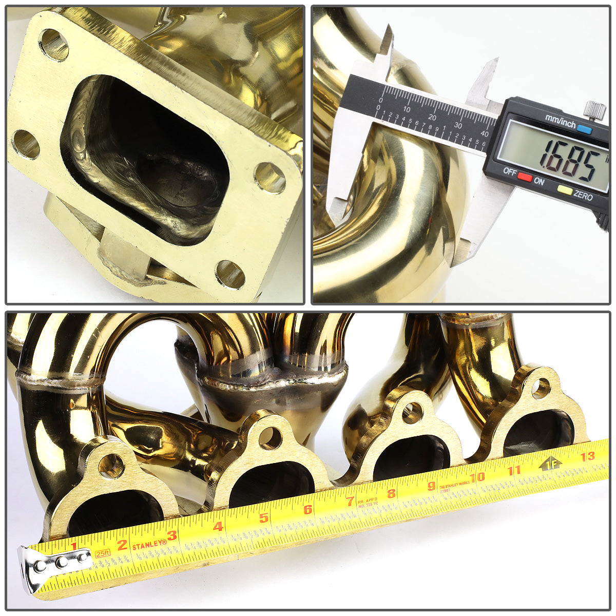 TURBO MANIFOLD TURBO MANIFOLD - SS - 88-91 HONDA CRX / 88-00 HONDA CIVIC WITH D-SERIES D15 D16 ENGINE / 93-97 HONDA CIVIC DEL SOL WITH D-SERIES ENGINES - T3 - 38MM WASTEPORT