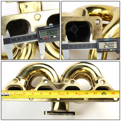 TURBO MANIFOLD TURBO MANIFOLD - SS - 88-00 HONDA CIVIC D15 D16 ENGINES / 88-91 HONDA CRX D15 D16 ENGINES / 93-97 HONDA CIVIC DEL SO D16 ENGINES - T3 - 42MM OD PRIMARY PIPING