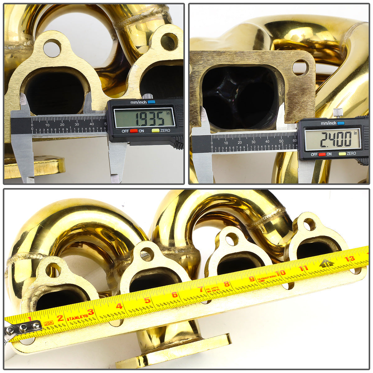 TURBO MANIFOLD TURBO MANIFOLD - SS - 90-01 ACURA INTEGRA / 90-00 HONDA CIVIC / 93-97 HONDA CIVIC DEL SOL - B-SERIES ENGINES - T3 - 42MM OD PRIMARY PIPING