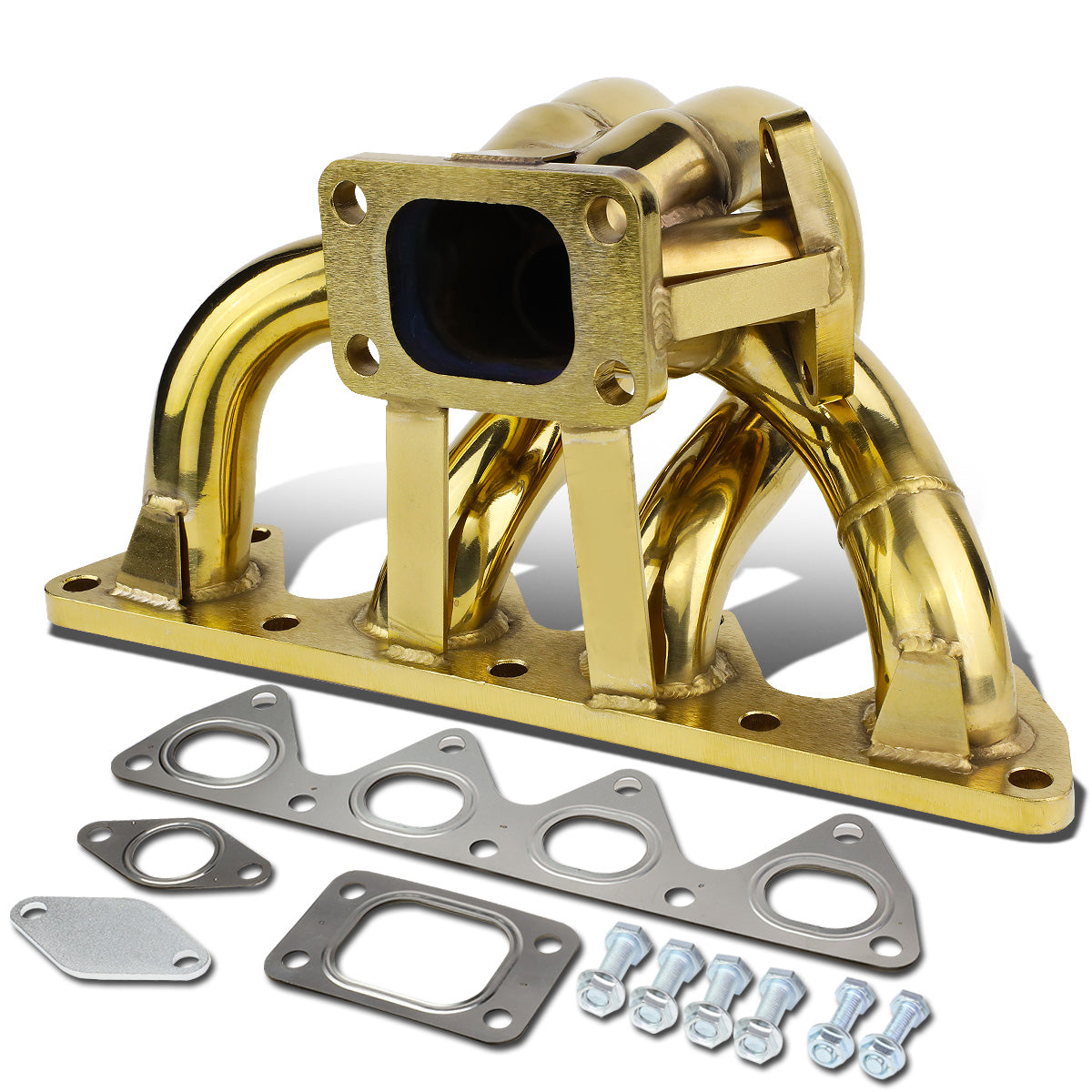 TURBO MANIFOLD TURBO MANIFOLD - SS - 93-01 HONDA PRELUDE W/ H22 ENGINES - T3 - 38MM WASTEGATE PORT - 42MM OD PRIMARY PIPING