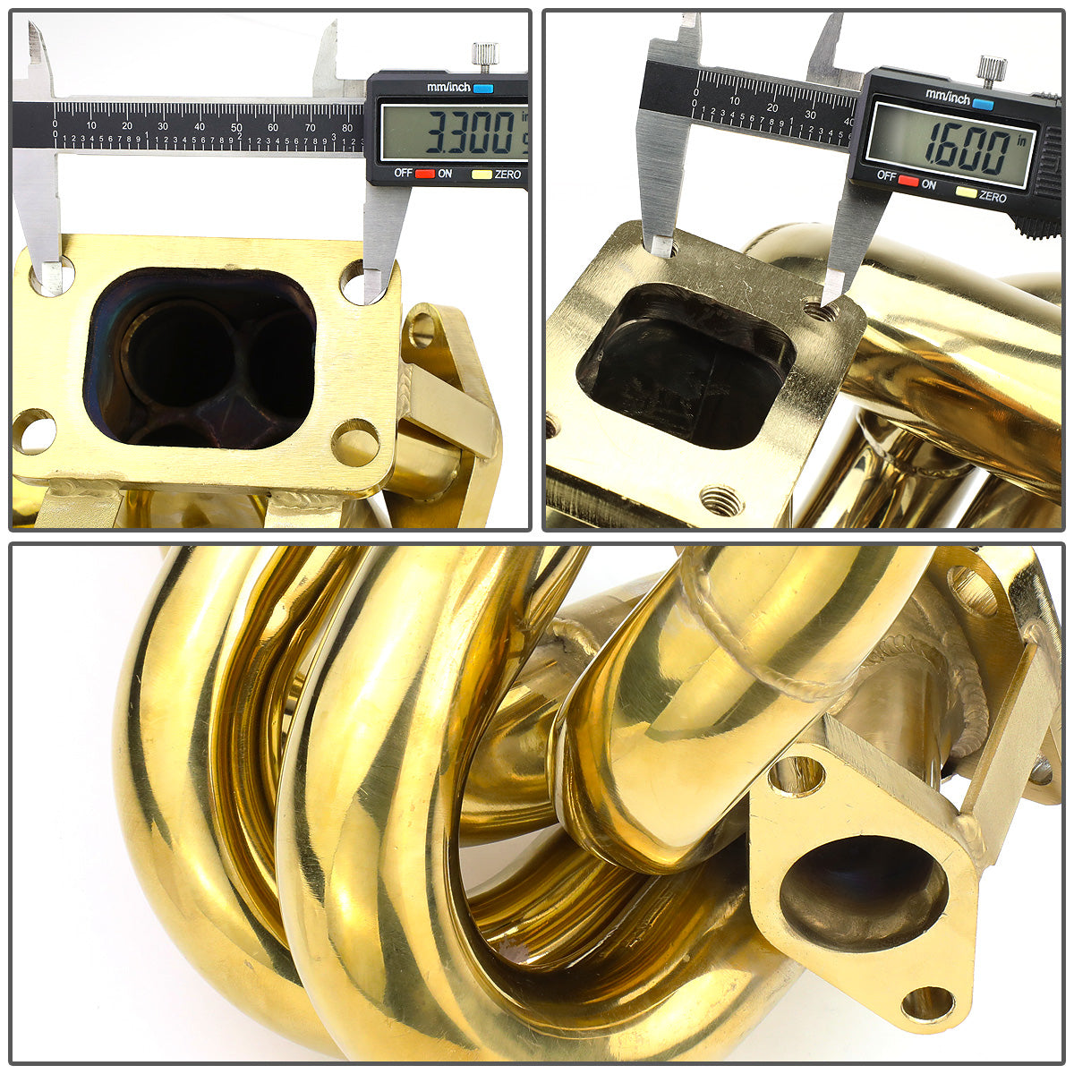 TURBO MANIFOLD TURBO MANIFOLD - SS - 92-96 HONDA PRELUDE W/ H23 ENGINES - T3 - 38MM WASTEGATE PORT - 42MM OD PRIMARY PIPING