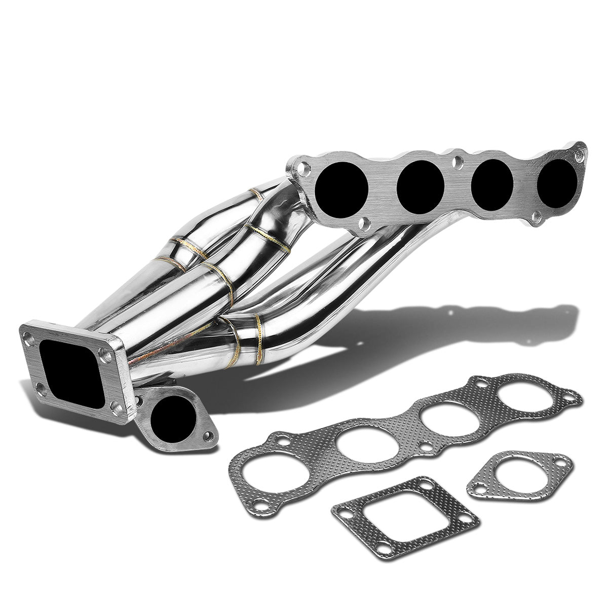 TURBO MANIFOLD TURBO MANIFOLD - STAINLESS - HONDA K-SERIES K20 SIDE MOUNT TURBO MANIFOLD - T3 FLANGE - 35 / 38MM WG