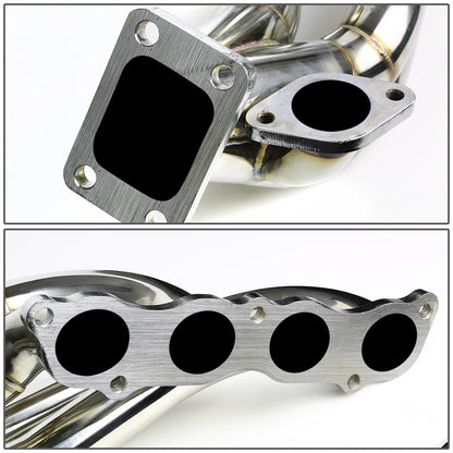 TURBO MANIFOLD TURBO MANIFOLD - STAINLESS - HONDA K-SERIES K20 SIDE MOUNT TURBO MANIFOLD - T3 FLANGE - 35 / 38MM WG