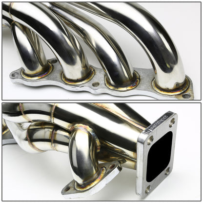 TURBO MANIFOLD TURBO MANIFOLD - STAINLESS - HONDA K-SERIES K20 SIDE MOUNT TURBO MANIFOLD - T3 FLANGE - 35 / 38MM WG