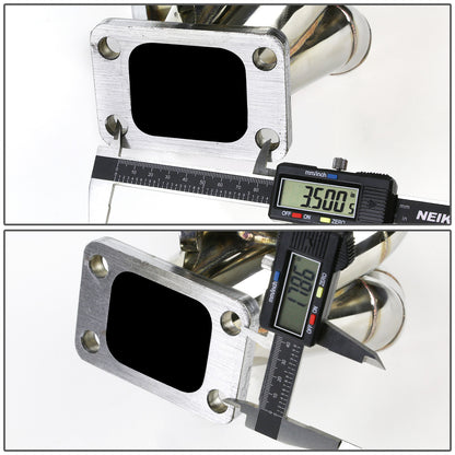 TURBO MANIFOLD TURBO MANIFOLD - STAINLESS - HONDA K-SERIES K20 SIDE MOUNT TURBO MANIFOLD - T3 FLANGE - 35 / 38MM WG