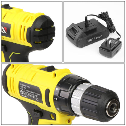 HERRAMIENTAS 46PCS - W/ CORDLESS DRILL - BLACK / YELLOW