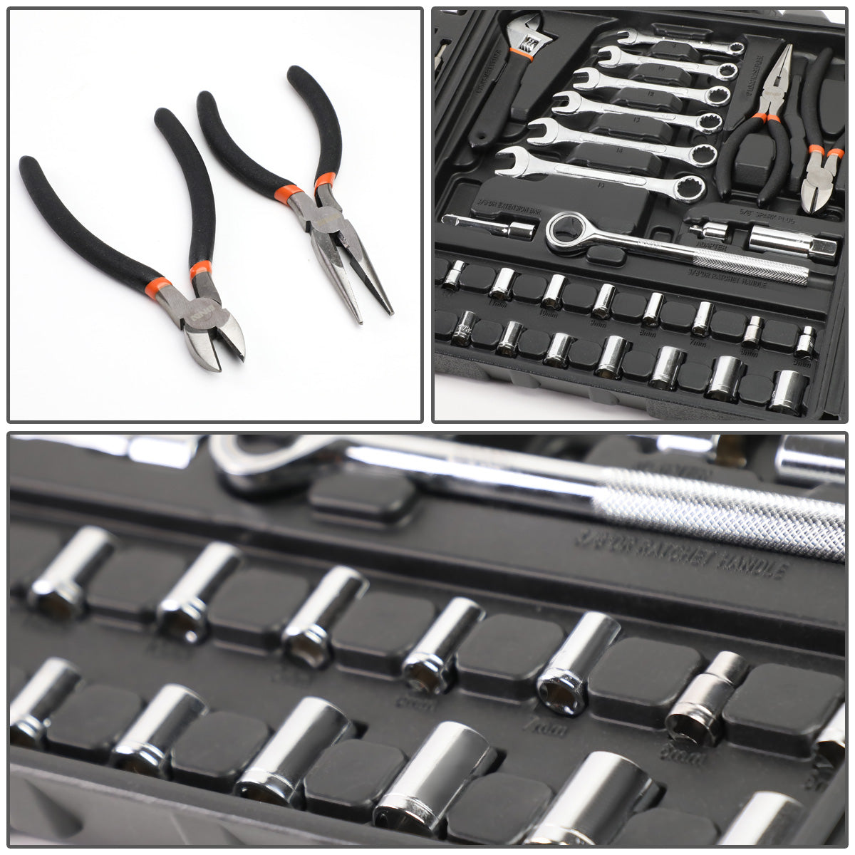 HERRAMIENTAS 160PCS - HOME REPAIR KIT - BLACK / ORANGE