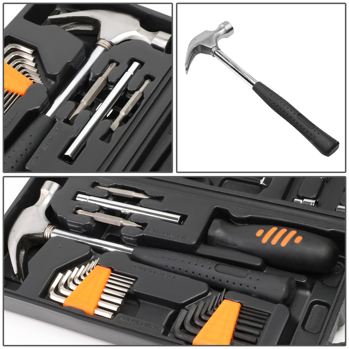 HERRAMIENTAS 160PCS - HOME REPAIR KIT - BLACK / ORANGE