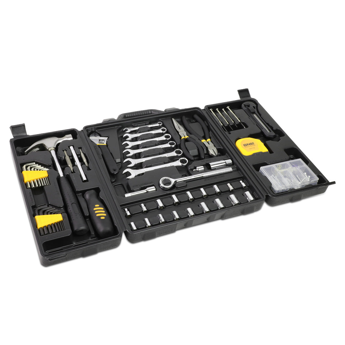 HERRAMIENTAS 160PCS - HOME REPAIR KIT - BLACK / YELLOW