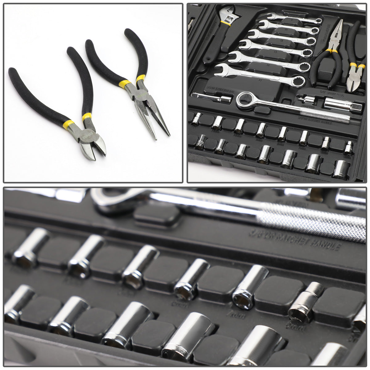 HERRAMIENTAS 160PCS - HOME REPAIR KIT - BLACK / YELLOW