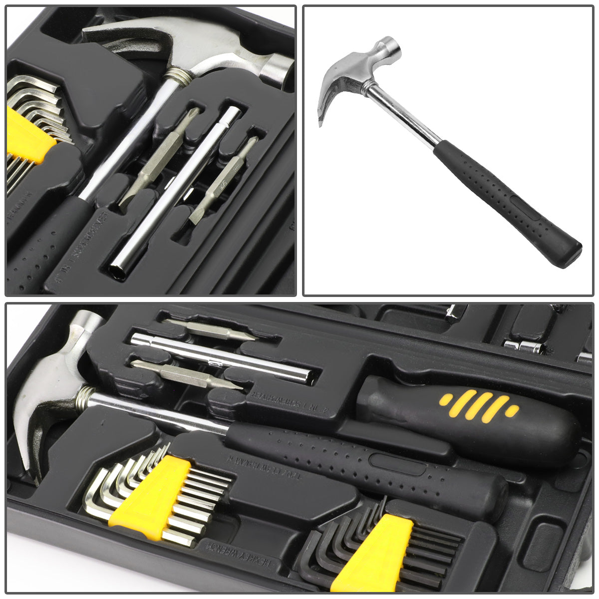 HERRAMIENTAS 160PCS - HOME REPAIR KIT - BLACK / YELLOW