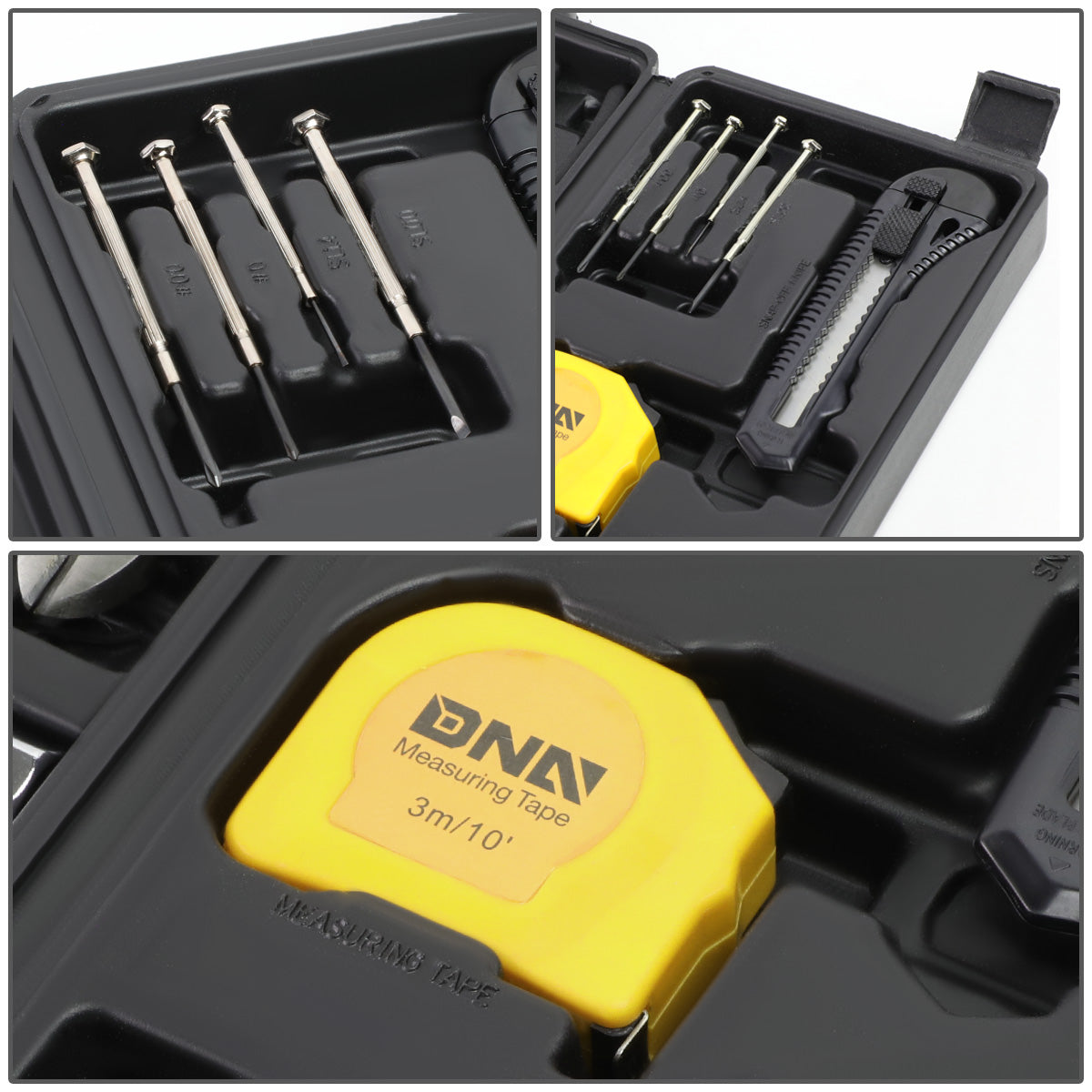 HERRAMIENTAS 160PCS - HOME REPAIR KIT - BLACK / YELLOW
