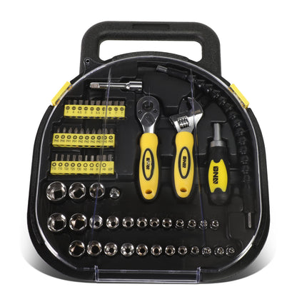 HERRAMIENTAS 64PCS - CHROME VANADIUM STEEL - BLACK / YELLOW