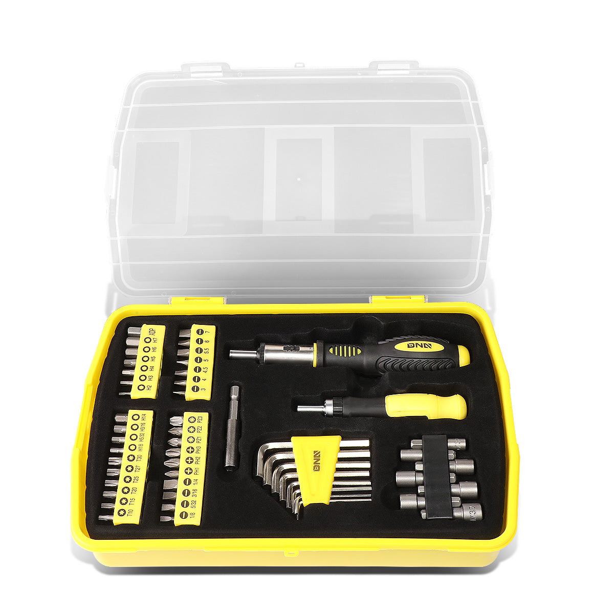 HERRAMIENTAS 51PCS - MAGNETIC SCREWDRIVER BIT KIT - BLACK / YELLOW