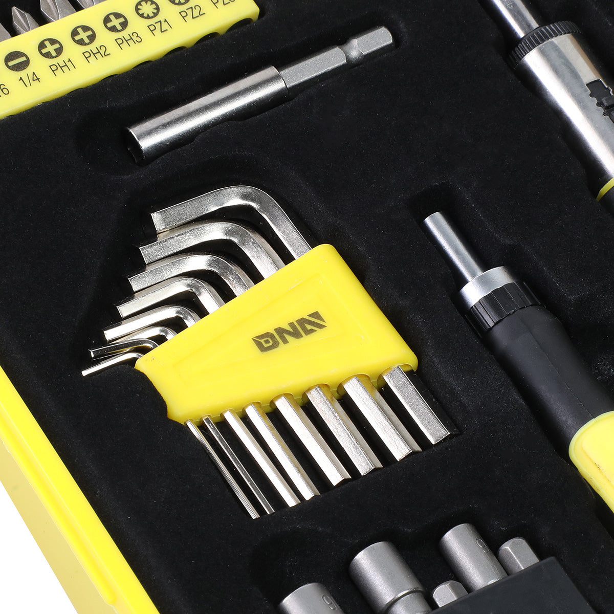 HERRAMIENTAS 51PCS - MAGNETIC SCREWDRIVER BIT KIT - BLACK / YELLOW