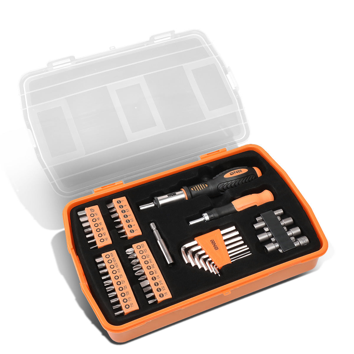 HERRAMIENTAS 51PCS - MAGNETIC SCREWDRIVER BIT KIT - BLACK / ORANGE